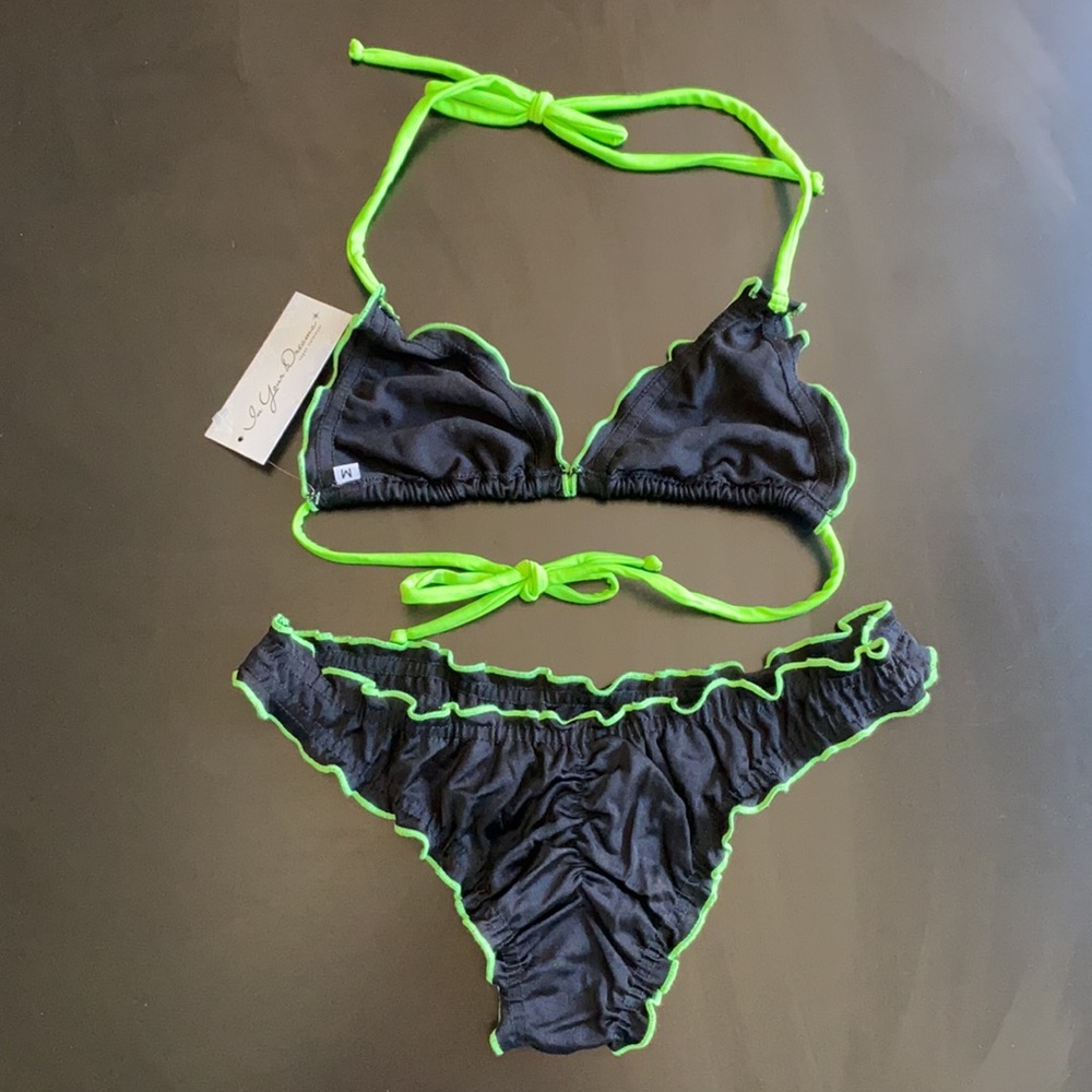 Black Ruffle Bikini - Picture 2 of 4